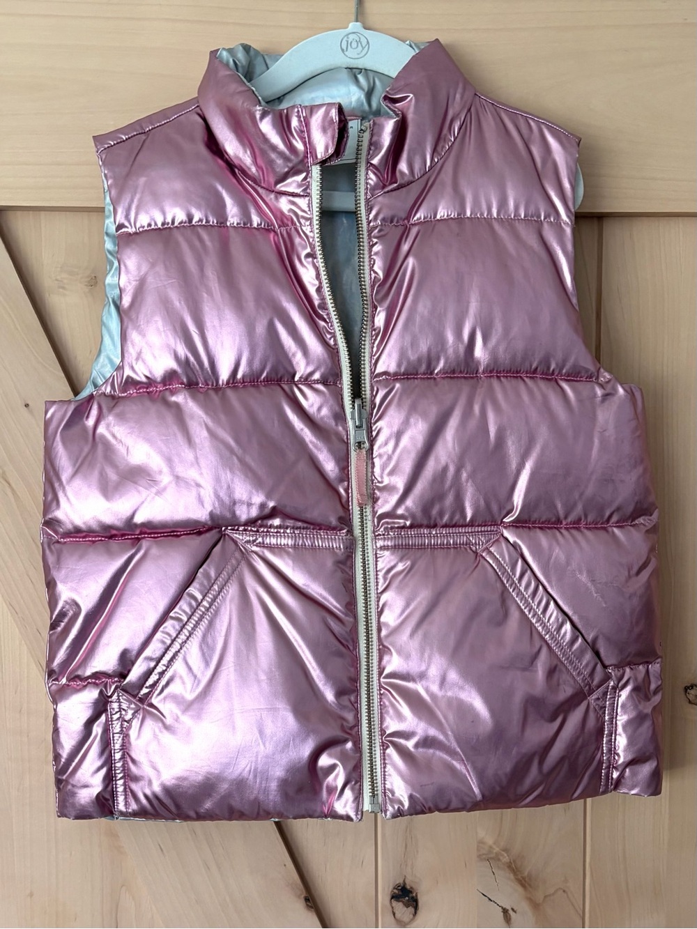 Crewcuts Metallic Rose Reversible Puffer Vest